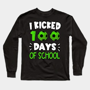 I Tackled 100 Days of School Football 100th Day Teacher Long Sleeve T-Shirt